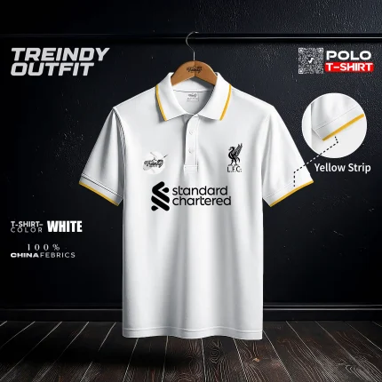 Liverpool Premium White Sport’s Polo T-Shirt – 128